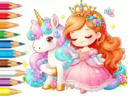 Mäng Coloring Book: Unicorn Secret Whisper Internetis