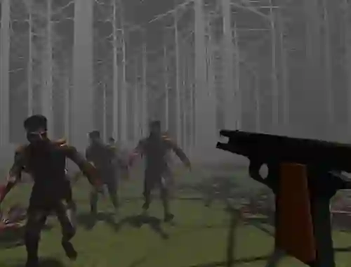 Mäng Zombies in a Forest Internetis