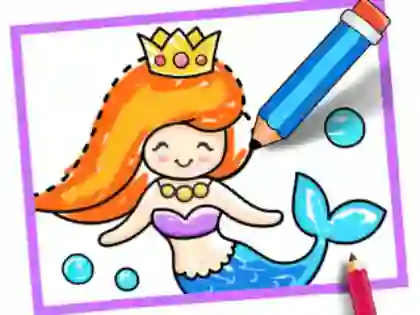 Mäng Toddler Drawing: Mermaid Internetis