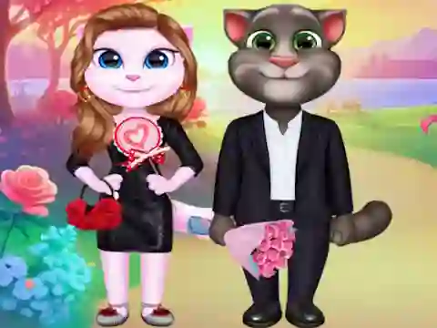 Mäng Kitty Couple Lovely Valentine Internetis