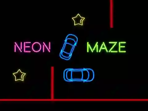 Mäng Neon Car Maze Internetis