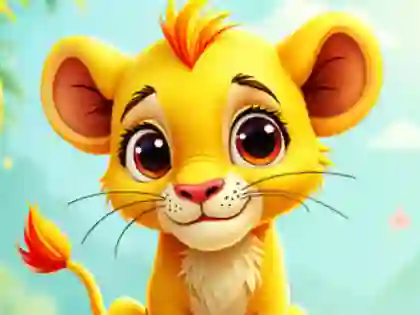 Mäng Jigsaw Puzzle: Baby Simba Internetis