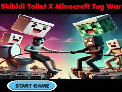 Mäng Skibidi Toilet X Minecraft Tug War Internetis