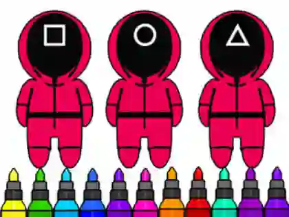 Mäng Coloring Book: Squid Game Mask Internetis