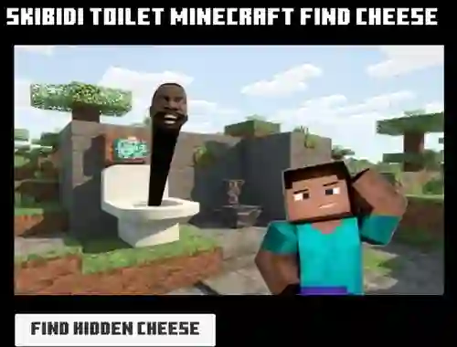 Mäng Skibidi Toilet Minecraft Find Cheese Internetis