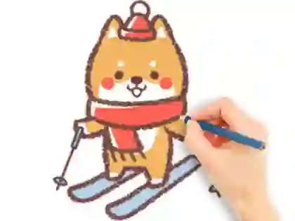 Mäng Coloring Book: Skiing Puppy Internetis
