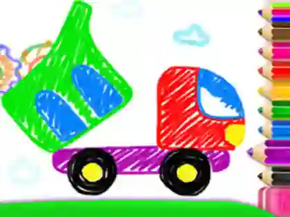 Mäng Toddler Drawing: Tanker Truck Internetis