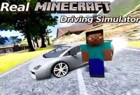 Mäng Real Minecraft Driving Simulator Internetis