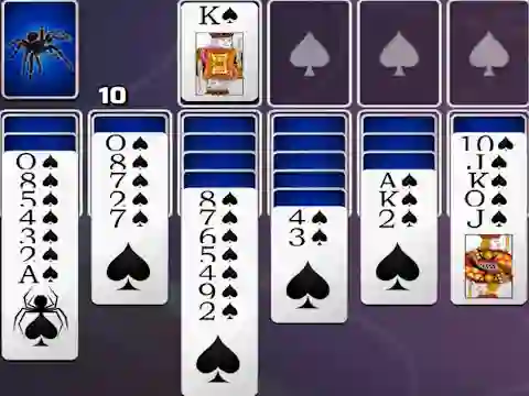 Mäng Spades Spider Solitaire Internetis