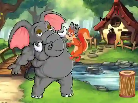 Mäng Squirrel Trapped To Giant Elephant Internetis