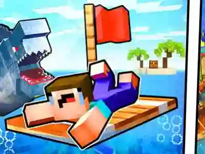 Mäng Noob Raft: Ocean Survival Internetis