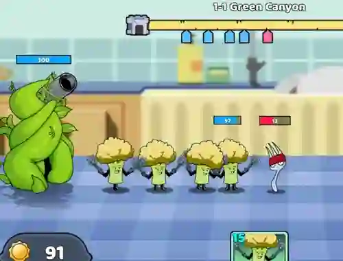 Mäng Food Castle Tower Defense Internetis