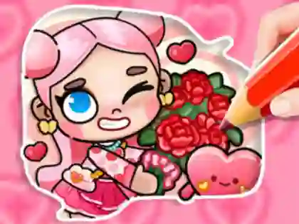 Mäng Coloring Book: Avatar Valentine's Internetis