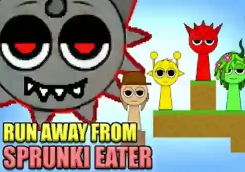 Mäng Run Away From Sprunki Eater Internetis