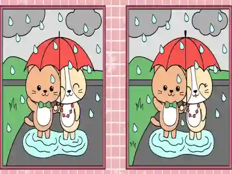 Mäng Spot the Differences Cute Kittens Internetis