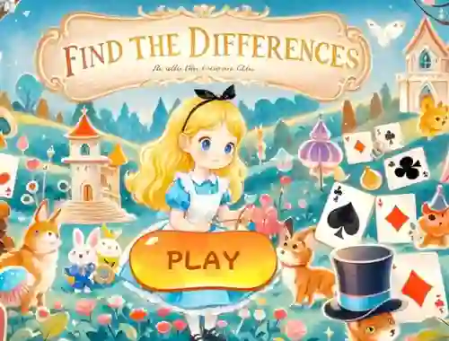 Mäng Find The Differences: Alice In Wonderland Internetis