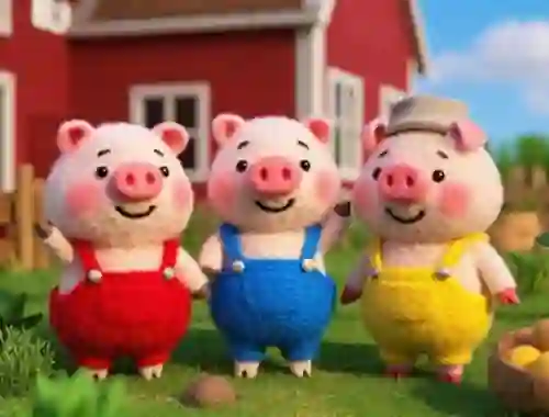 Mäng Find The Differences: The 3 Little Pigs Internetis