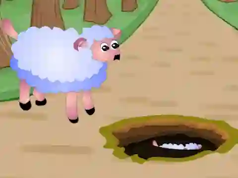Mäng Help Fallen Down Sheep Baby Internetis