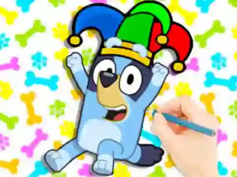 Mäng Coloring Book: Clown Bluey Internetis