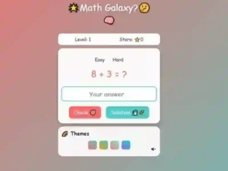 Mäng Math Galaxy Internetis