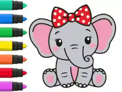 Mäng Coloring Book: Elephant Internetis