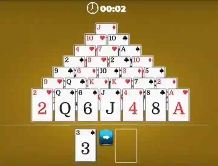 Mäng Pyramid Solitaire Internetis
