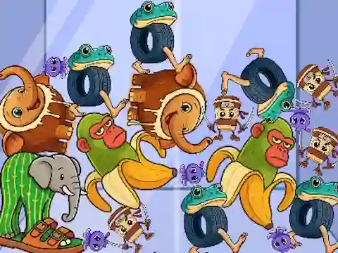 Mäng Italian Brainrot: Animals Merge Puzzle Internetis