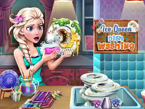 Mäng Ice Queen Dish Washing Internetis