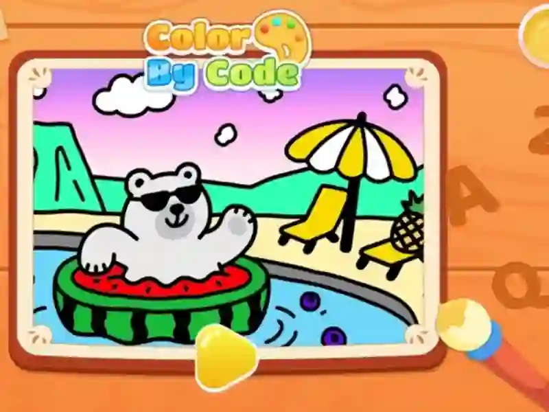 Mäng Color By Code: Polar Bear Internetis