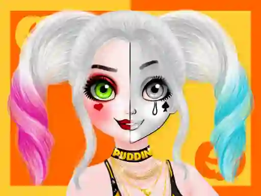 Mäng Princess Halloween Makeup Halffaces Tutorial Internetis