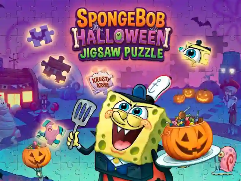 Mäng SpongeBob Halloween Jigsaw Puzzle Internetis