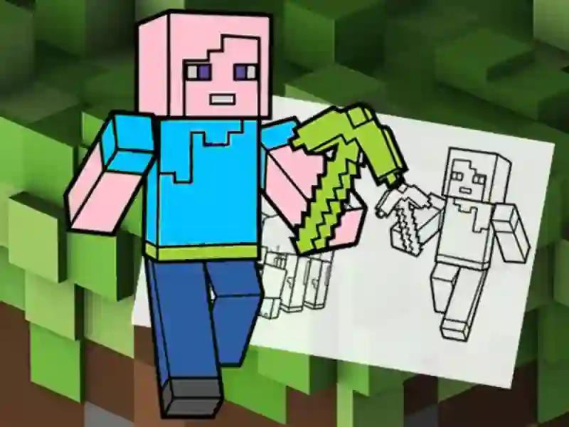 Mäng Minecraft Fun Coloring Book Internetis