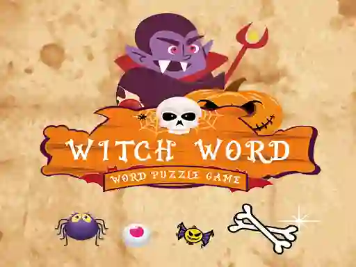 Mäng Witch Word Halloween Puzzel Game Internetis
