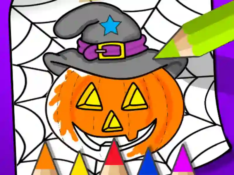 Mäng Halloween Coloring Book Internetis