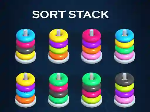 Mäng Sort Stack color Hoop Game Internetis
