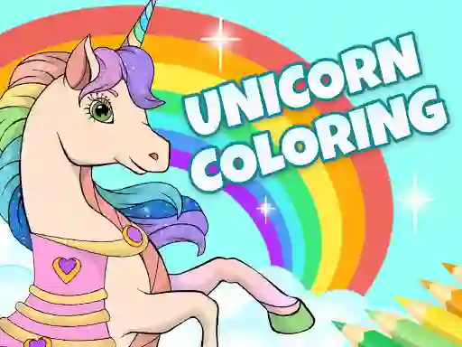 Mäng Unicorn Dress Up Coloring Book Internetis