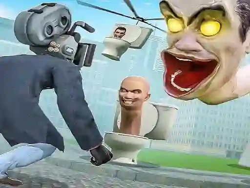 Mäng Skibidi Toilet TopDown Survival Internetis