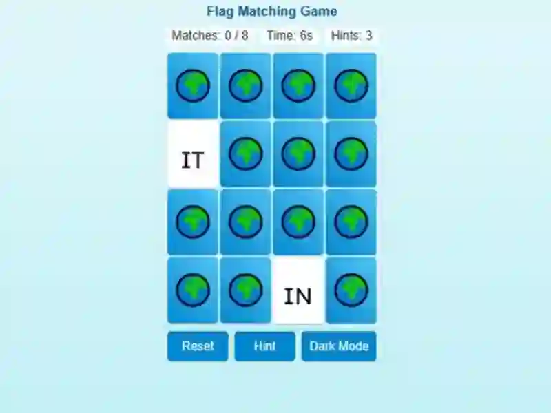 Mäng Memory Match Flag Edition Internetis