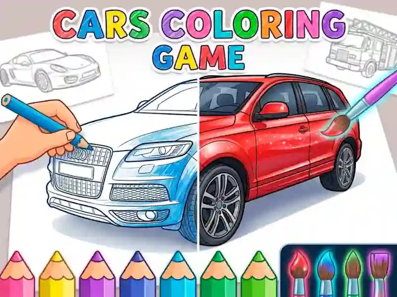 Mäng Cars Coloring Game Internetis