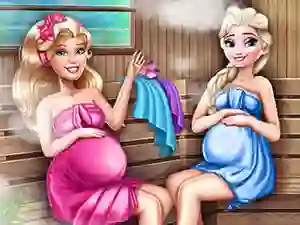 Mäng Cute Mommies Pregnant Sauna Internetis