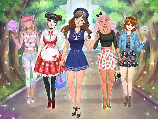 Mäng High School Anime Dress Up Internetis