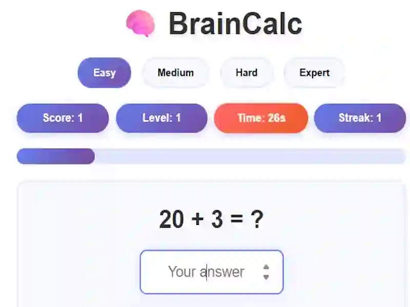 Mäng BrainCalc Internetis