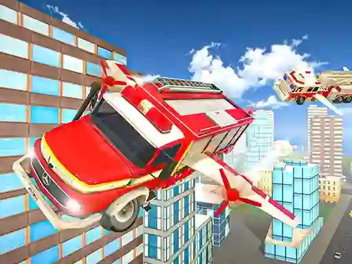Mäng Flying Fire Truck Driving Sim Internetis