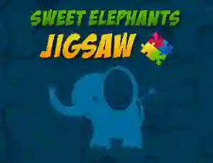 Mäng Sweet Elephants Jigsaw Internetis