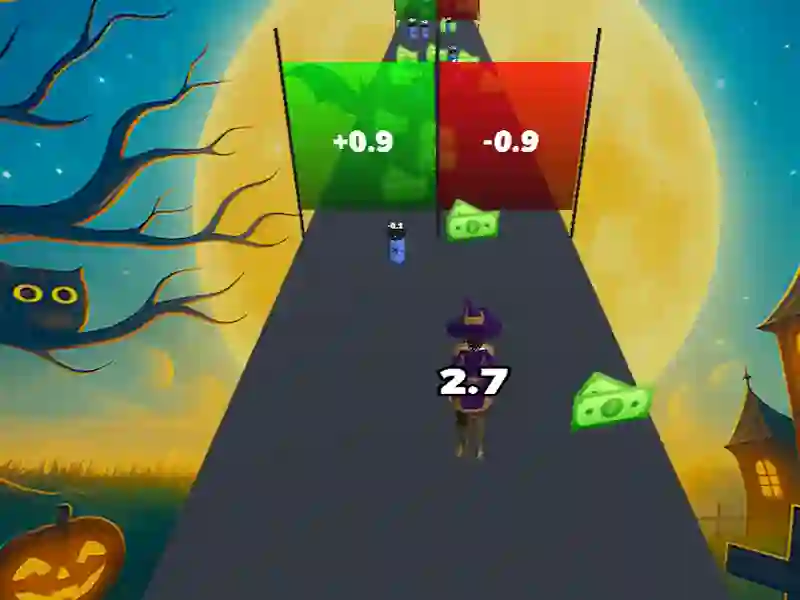 Mäng Crazy Runner Witch Halloween Internetis
