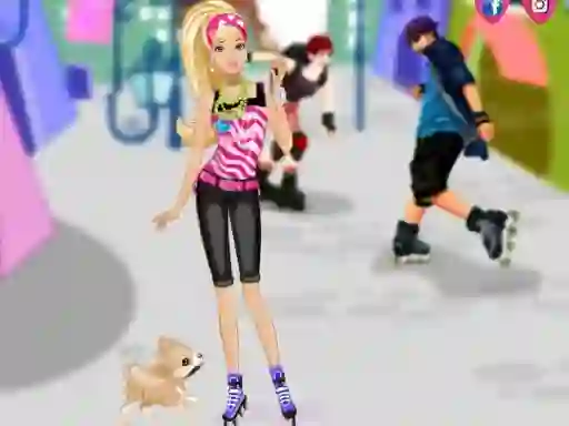Mäng Barbie on roller skates Internetis