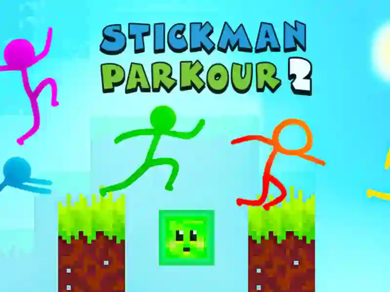 Mäng Stickman Parkour 2 Internetis