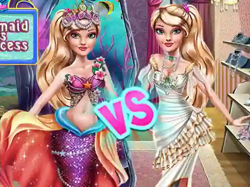 Mäng Ellie Mermaid vs Princess Internetis