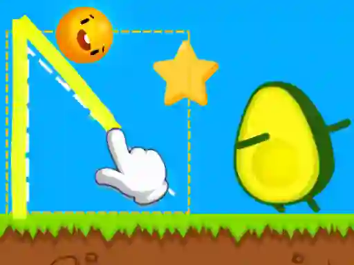 Mäng Where's My Avocado Draw Lines Internetis
