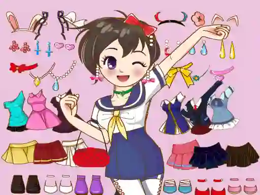 Mäng Anime Dress Up Mania Internetis